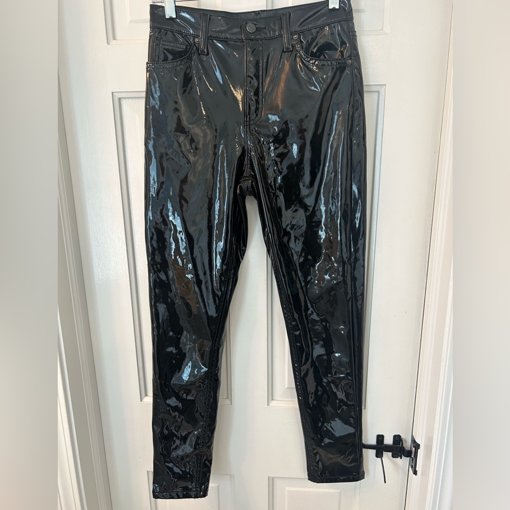 Topshop Black Vinyl Pant